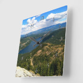 Donner Lake, Kalifornien Quadratische Wanduhr (Winkel)