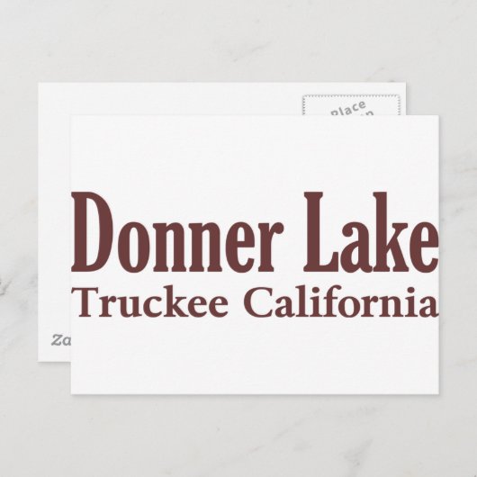 Donner Lake Postkarte (Vorne/Hinten)