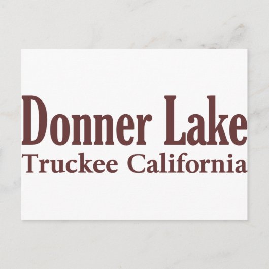 Donner Lake Postkarte (Vorderseite)