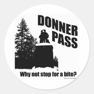 Donner Pass Runder Aufkleber