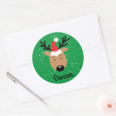 Donner Reindeer Classic Round Sticker (Umschlag)