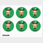 Donner Reindeer Classic Round Sticker (Blatt)