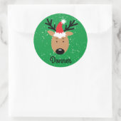 Donner Reindeer Classic Round Sticker (Tasche)