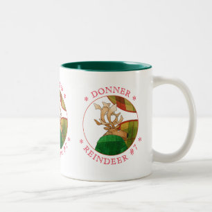 DONNER REINDEER Hunter Green Zwei-Tonen-Tasse Zweifarbige Tasse