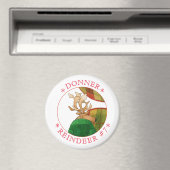 DONNER REINDEER Round Magnet (In Situ (Geschirrspüler))