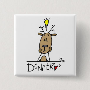Donner Ren-T - Shirts und Geschenke Button
