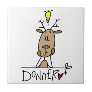 Donner-Rentier-Kachel Fliese