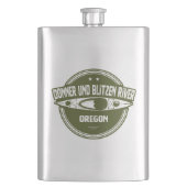 Donner und Blitzen Fluss Oregon Kayaking Flachmann (Vorderseite)
