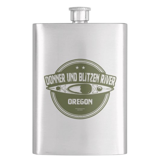 Donner und Blitzen Fluss Oregon Kayaking Flachmann (Vorderseite)