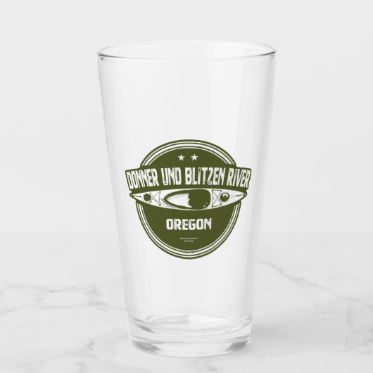 Donner und Blitzen Fluss Oregon Kayaking Glas (Vorderseite)