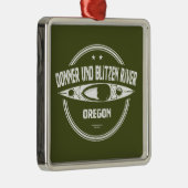 Donner und Blitzen Fluss Oregon Kayaking Ornament Aus Metall (Rechts)