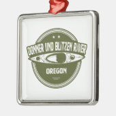 Donner und Blitzen Fluss Oregon Kayaking Ornament Aus Metall (Links)
