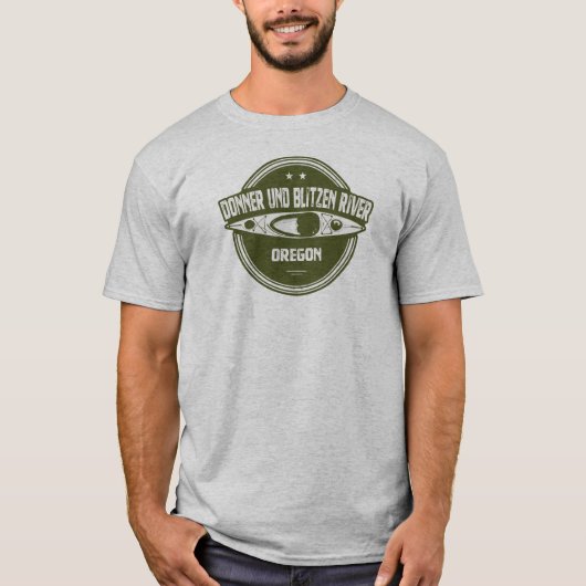 Donner und Blitzen Fluss Oregon Kayaking T-Shirt (Vorderseite)