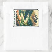 Donner und Blitzen River Colors Rechteckiger Aufkleber (Tasche)