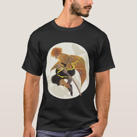 Donneratmende Zen (Mond) T-Shirt (Vorderseite)