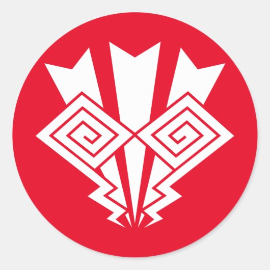 Donnerblitz Runder Aufkleber (Vorderseite)