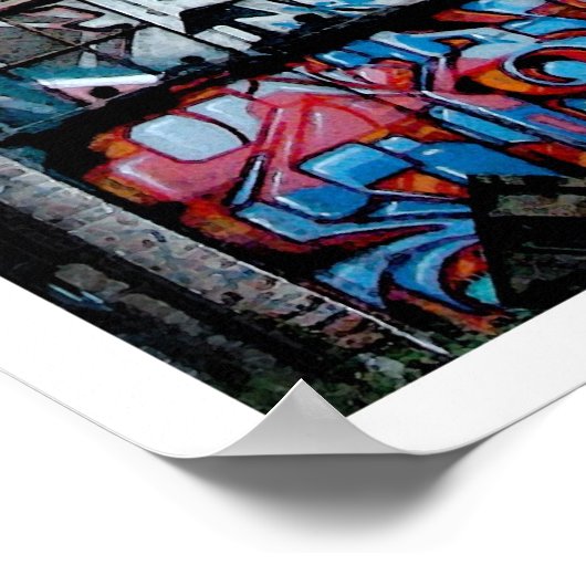 Donnerdusche 18,6" x 34,5" UV-Matte Druck Poster (Ecke)