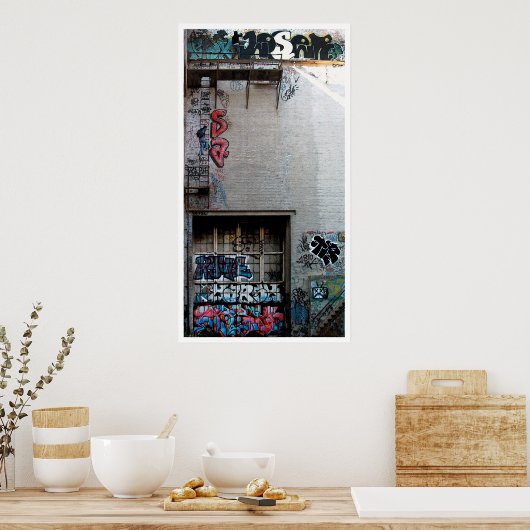 Donnerdusche 18,6" x 34,5" UV-Matte Druck Poster (Küche)