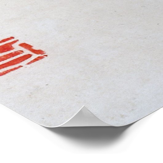 Donnergott, Hokusai Poster (Ecke)