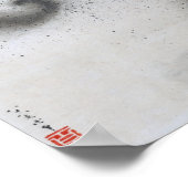 Donnergott, Hokusai Poster (Ecke)