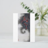 Donnergott, Hokusai Postkarte (Stehend Vorderseite)