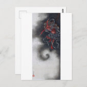 Donnergott, Hokusai Postkarte (Vorne/Hinten)