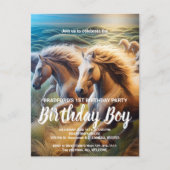 Donnerhasen: Eine Herde von Pferden in Bewegung Postkarte (Vorderseite)