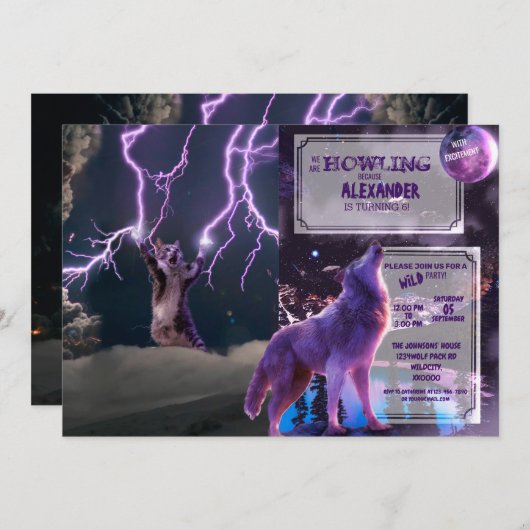 Donnerkatze Einladung (Vorne/Hinten)