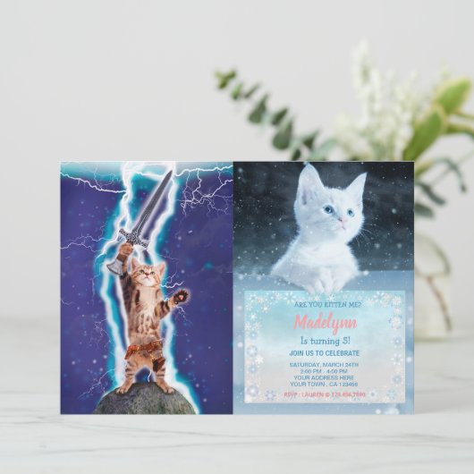 Donnerkatze Einladung (Stehend Vorderseite)