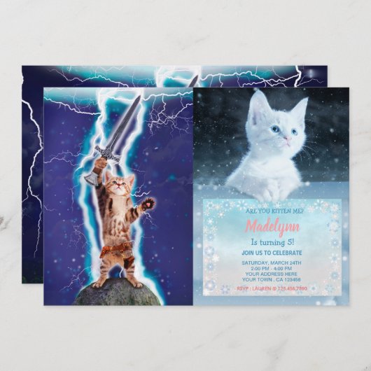 Donnerkatze Einladung (Vorne/Hinten)