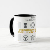 Donnerkeile* | Wegwerf-Verbrecher Tasse (Vorderseite Links)