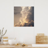 Donnerkleidung Wolken Himmel Sturmwolken Poster (Küche)