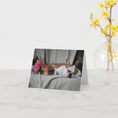 Donnern Sie die Bulldoggen-Gruß-Karten Karte (Gelbe Blume)