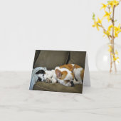 Donnern Sie die Bulldoggen-Gruß-Karten Karte (Gelbe Blume)