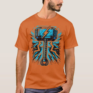 Donnernder Mjolnir Superhelden-inspirierter Hammer T-Shirt