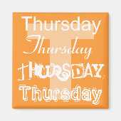 Donnerstag Geschäftstag der Woche Magnet (Vorne)