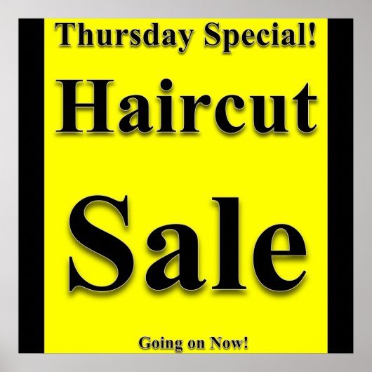 Donnerstag Haircut Poster Matte (Vorne)