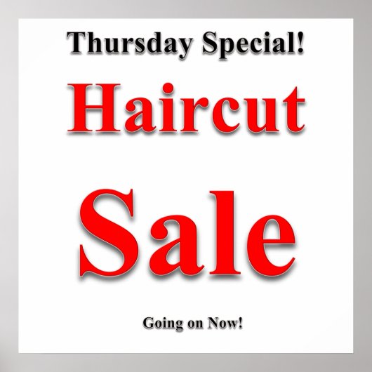 Donnerstag Haircut Poster Matte (Vorne)