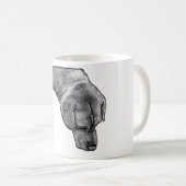 Donnerstag, neugierige Nase Kaffeetasse (VorderseiteRechts)