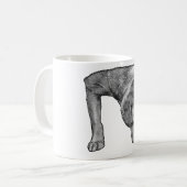 Donnerstag, neugierige Nase Kaffeetasse (Vorderseite Links)