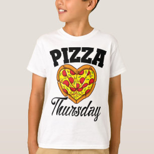 Donnerstag Pizza Night Funny Pizza Lover Fast Food T-Shirt