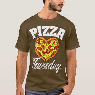 Donnerstag Pizza Night Funny Pizza Lover Fast Food T-Shirt