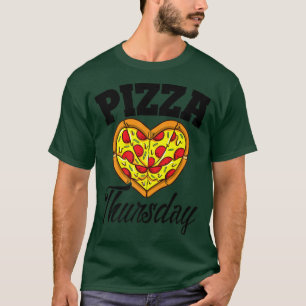 Donnerstag Pizza Night Funny Pizza Lover Fast Food T-Shirt