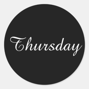 Donnerstag Schwarzer Sticker von Janz