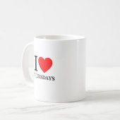 Donnerstags Liebe Kaffeetasse (Vorderseite Links)