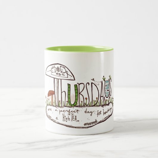 Donnerstags Zweifarbige Tasse (Mittel)