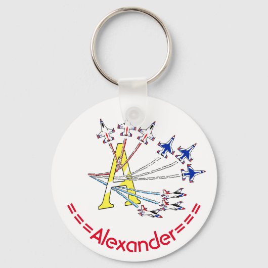 Donnervögel - A - Initial Key Ring Schlüsselanhänger (Vorderseite)
