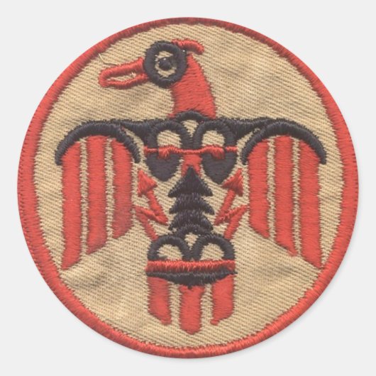 DONNERVÖGEL RUNDER AUFKLEBER (Vorderseite)