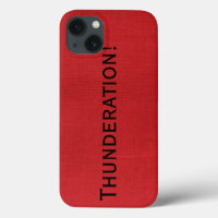 Donnerwetter! Fett schwarzer Text auf Red Linen Fo