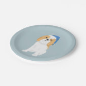 Donnie der niedliche Blenheim unbekümmerte Pappteller (Schrägansicht)